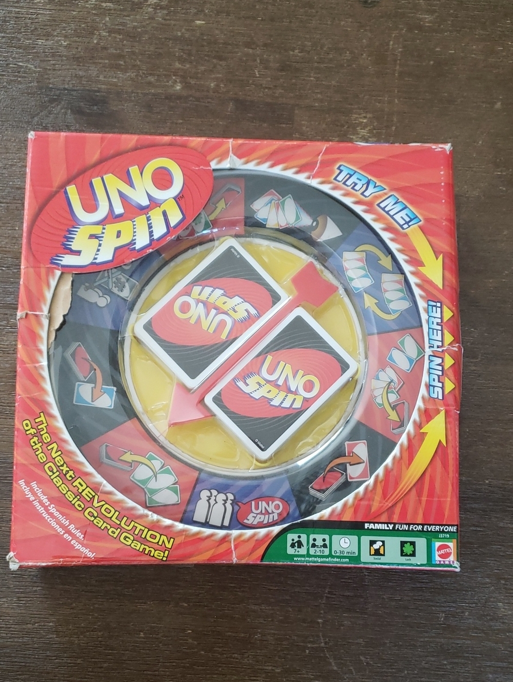 Mattel UNO Spin Kids Card Game